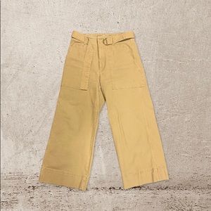 Madewell Khaki Wide Leg Jeans